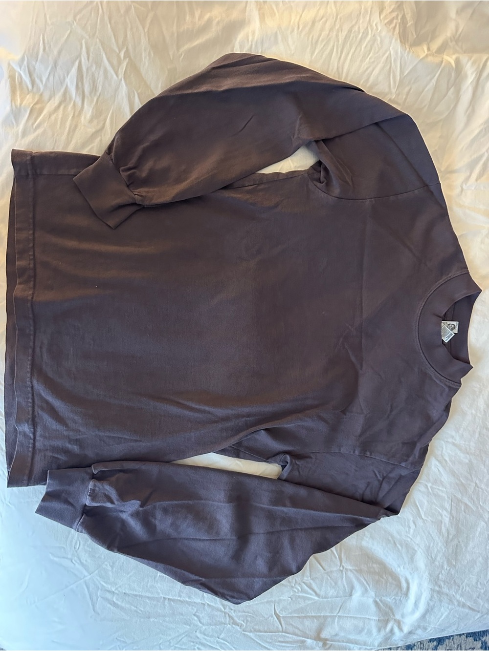 LONG SLEEVE HIGH MOCKNECK T-SHIRT in Deep Plum